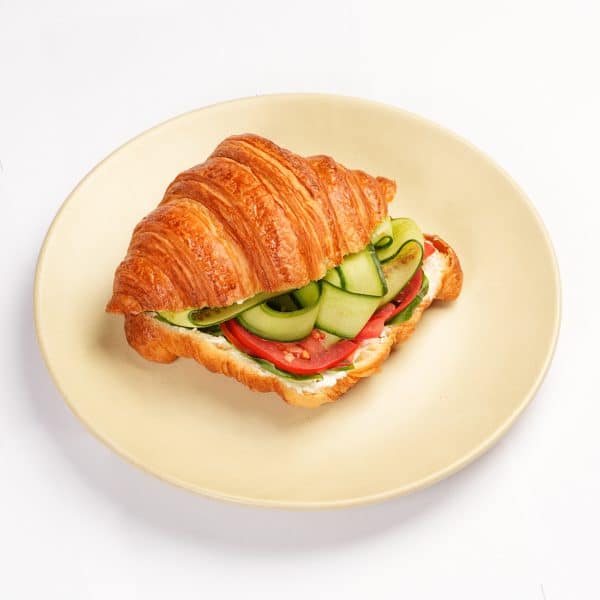 Cheese, Cucumber, Tomato, & Basil Sandwich